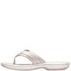 CLARKS WOMENS FLAT STRAP SANDAL - GOLD